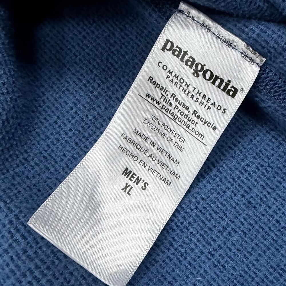 Patagonia Oakes 1/4 Zip Pullover Fleece Jacket Glass Blue Men's XL Fall 15 27325 - Picture 8 of 12
